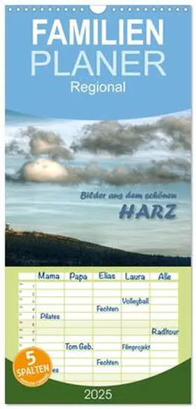 CALVENDO / Weiß |  Familienplaner 2025 - Bilder aus dem schönen Harz mit 5 Spalten (Wandkalender, 21 x 45 cm) CALVENDO | Sonstiges |  Sack Fachmedien