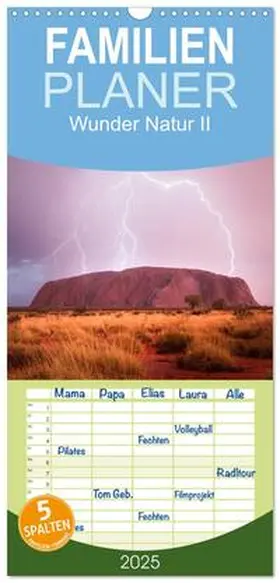 CALVENDO / Schaarschmidt |  Familienplaner 2025 - Wunder Natur II mit 5 Spalten (Wandkalender, 21 x 45 cm) CALVENDO | Sonstiges |  Sack Fachmedien