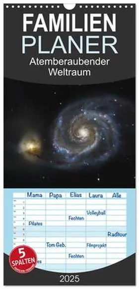 CALVENDO / Störmer |  Familienplaner 2025 - Atemberaubender Weltraum mit 5 Spalten (Wandkalender, 21 x 45 cm) CALVENDO | Sonstiges |  Sack Fachmedien