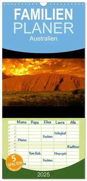 CALVENDO / Mende |  Familienplaner 2025 - Australien mit 5 Spalten (Wandkalender, 21 x 45 cm) CALVENDO | Sonstiges |  Sack Fachmedien