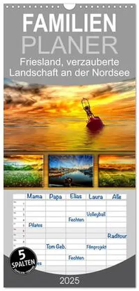 CALVENDO / Roder |  Familienplaner 2025 - Friesland, verzauberte Landschaft an der Nordsee mit 5 Spalten (Wandkalender, 21 x 45 cm) CALVENDO | Sonstiges |  Sack Fachmedien