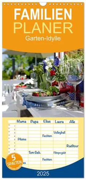 CALVENDO / Trapp | Familienplaner 2025 - Garten-Idylle 2025 mit 5 Spalten (Wandkalender, 21 x 45 cm) CALVENDO | Sonstiges | 978-3-457-12259-4 | www.sack.de