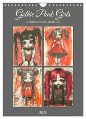 CALVENDO / Hurley |  Gothic Punk Girls im künstlerischen Manga-Stil (Wandkalender 2025 DIN A4 hoch), CALVENDO Monatskalender | Sonstiges |  Sack Fachmedien