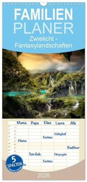 CALVENDO / Wunderlich |  Familienplaner 2025 - Zwielicht - Fantasylandschaften mit 5 Spalten (Wandkalender, 21 x 45 cm) CALVENDO | Sonstiges |  Sack Fachmedien