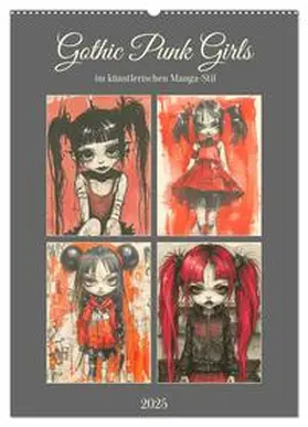 CALVENDO / Hurley |  Gothic Punk Girls im künstlerischen Manga-Stil (Wandkalender 2025 DIN A2 hoch), CALVENDO Monatskalender | Sonstiges |  Sack Fachmedien