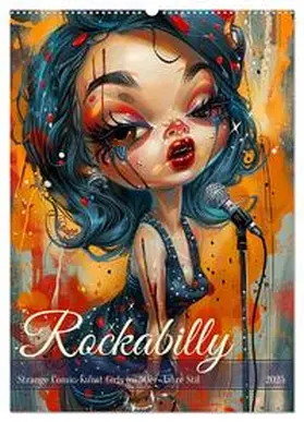 CALVENDO / Hurley |  Rockabilly. Strange Comic-Kunst Girls im 50er-Jahre Stil (Wandkalender 2025 DIN A2 hoch), CALVENDO Monatskalender | Sonstiges |  Sack Fachmedien