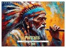 CALVENDO / Paul - Babetts Bildergalerie |  Portraits im Stil amerikanischer Ureinwohner (Wandkalender 2025 DIN A4 quer), CALVENDO Monatskalender | Sonstiges |  Sack Fachmedien