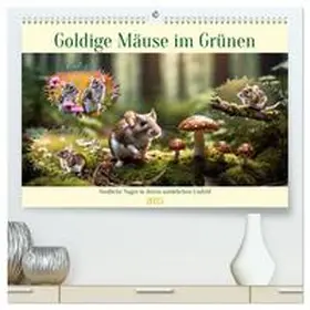CALVENDO / Kleemann |  Goldige Mäuse im Grünen (hochwertiger Premium Wandkalender 2025 DIN A2 quer), Kunstdruck in Hochglanz | Sonstiges |  Sack Fachmedien