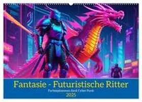 CALVENDO / Kleemann | Fantasie - Futuristische Ritter (Wandkalender 2025 DIN A2 quer), CALVENDO Monatskalender | Sonstiges | 978-3-457-15247-8 | www.sack.de