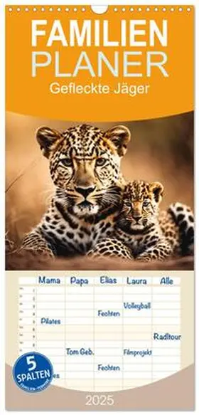 CALVENDO / Kleemann |  Familienplaner 2025 - Gefleckte Jäger mit 5 Spalten (Wandkalender, 21 x 45 cm) CALVENDO | Sonstiges |  Sack Fachmedien