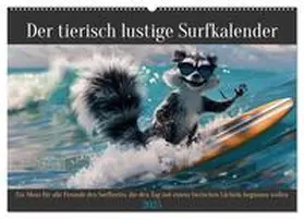 CALVENDO / Rübsamen |  Der tierisch lustige Surfkalender (Wandkalender 2025 DIN A2 quer), CALVENDO Monatskalender | Sonstiges |  Sack Fachmedien
