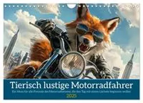 CALVENDO / Rübsamen |  Tierisch lustige Motorradfahrer (Wandkalender 2025 DIN A4 quer), CALVENDO Monatskalender | Sonstiges |  Sack Fachmedien