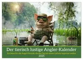 CALVENDO / Rübsamen |  Der tierisch lustige Angler-Kalender (Wandkalender 2025 DIN A2 quer), CALVENDO Monatskalender | Sonstiges |  Sack Fachmedien