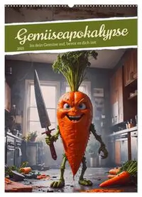 CALVENDO / pixs:sell |  Gemüseapokalypse - Iss dein Gemüse auf, bevor es dich isst (Wandkalender 2025 DIN A2 hoch), CALVENDO Monatskalender | Sonstiges |  Sack Fachmedien