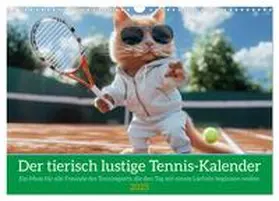 CALVENDO / Rübsamen |  Der tierisch lustige Tennis-Kalender (Wandkalender 2025 DIN A3 quer), CALVENDO Monatskalender | Sonstiges |  Sack Fachmedien