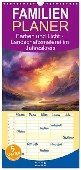 CALVENDO / Wunderlich |  Familienplaner 2025 - Farben und Licht - Landschaftsmalerei im Jahreskreis mit 5 Spalten (Wandkalender, 21 x 45 cm) CALVENDO | Sonstiges |  Sack Fachmedien
