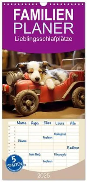 CALVENDO / Tapper |  Familienplaner 2025 - Lieblingsschlafplätze mit 5 Spalten (Wandkalender, 21 x 45 cm) CALVENDO | Sonstiges |  Sack Fachmedien