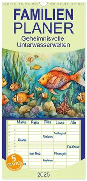 CALVENDO / Kleemann |  Familienplaner 2025 - Geheimnisvolle Unterwasserwelten mit 5 Spalten (Wandkalender, 21 x 45 cm) CALVENDO | Sonstiges |  Sack Fachmedien
