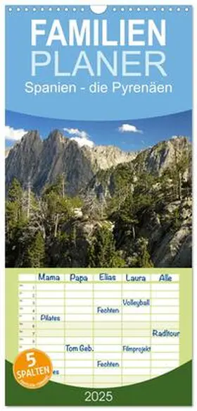CALVENDO / Schickert | Familienplaner 2025 - Spanien - die Pyrenäen mit 5 Spalten (Wandkalender, 21 x 45 cm) CALVENDO | Sonstiges | 978-3-457-19180-4 | www.sack.de