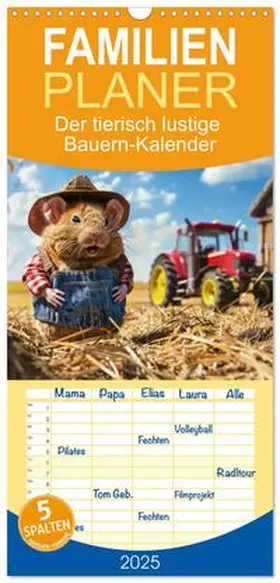 CALVENDO / Rübsamen |  Familienplaner 2025 - Der tierisch lustige Bauern-Kalender mit 5 Spalten (Wandkalender, 21 x 45 cm) CALVENDO | Sonstiges |  Sack Fachmedien