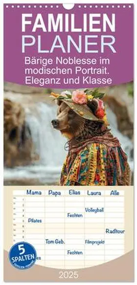 CALVENDO / Hurley | Familienplaner 2025 - Bärige Noblesse im modischen Portrait. Eleganz und Klasse mit 5 Spalten (Wandkalender, 21 x 45 cm) CALVENDO | Sonstiges | 978-3-457-19321-1 | www.sack.de