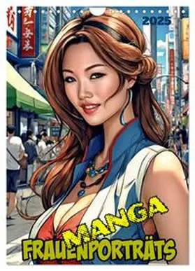 CALVENDO / Braun |  Manga-Frauenporträts (Wandkalender 2025 DIN A4 hoch), CALVENDO Monatskalender | Sonstiges |  Sack Fachmedien