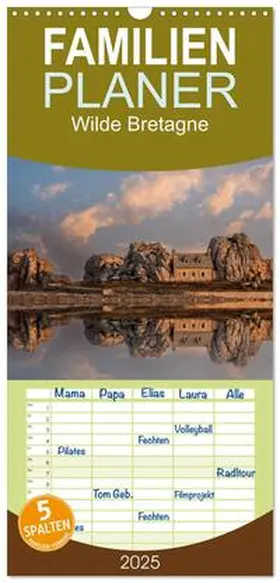 CALVENDO / Schrader |  Familienplaner 2025 - Wilde Bretagne mit 5 Spalten (Wandkalender, 21 x 45 cm) CALVENDO | Sonstiges |  Sack Fachmedien