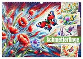 CALVENDO / Frost |  Schmetterlinge und ihre Blumenfreunde in lebhaften Farben (Wandkalender 2025 DIN A3 quer), CALVENDO Monatskalender | Sonstiges |  Sack Fachmedien
