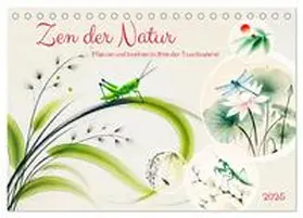 CALVENDO / Frost |  Zen der Natur - Pflanzen und Insekten im Stile der Tuschmalerei (Tischkalender 2025 DIN A5 quer), CALVENDO Monatskalender | Sonstiges |  Sack Fachmedien