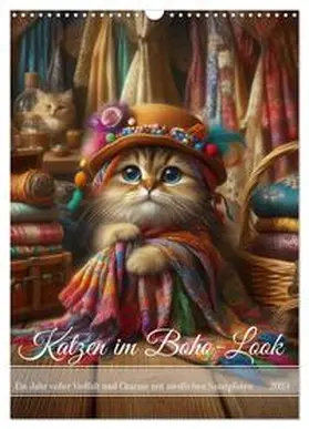 CALVENDO / Verena Scholze |  Katzen im Boho-Look - Ein Jahr voller Vielfalt und Charme mit niedlichen Samtpfoten (Wandkalender 2025 DIN A3 hoch), CALVENDO Monatskalender | Sonstiges |  Sack Fachmedien