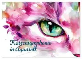 Bee / CALVENDO |  Katzensymphonie in Aquarell (Wandkalender 2026 DIN A2 quer), CALVENDO Monatskalender | Sonstiges |  Sack Fachmedien