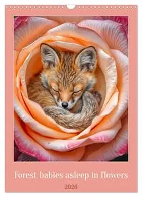 Schimak / CALVENDO |  Forest babies asleep in flowers (Wall Calendar 2026 DIN A3 portrait), CALVENDO 12 Month Wall Calendar | Sonstiges |  Sack Fachmedien