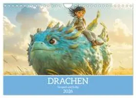 CALVENDO / Brunner-Klaus |  Drachen - Verspielt und fluffig (Wandkalender 2026 DIN A4 quer), CALVENDO Monatskalender | Sonstiges |  Sack Fachmedien
