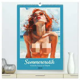 Hurley / CALVENDO |  Sommererotik. Sinnliche Frauen in Öloptik (hochwertiger Premium Wandkalender 2026 DIN A2 hoch), Kunstdruck in Hochglanz | Sonstiges |  Sack Fachmedien