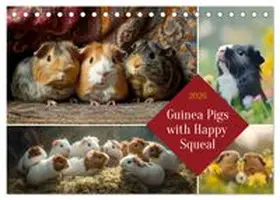 CALVENDO / Waurick |  Guinea Pigs with Happy Squeal (Desk Calendar 2026 DIN A5 landscape), CALVENDO 12 Month DeskCalendar | Sonstiges |  Sack Fachmedien