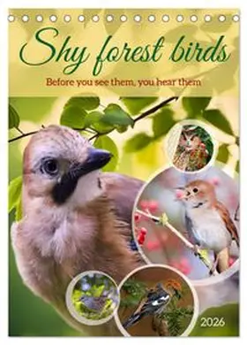 CALVENDO / Kleemann |  Shy forest birds (Desk Calendar 2026 DIN A5 portrait), CALVENDO 12 Month DeskCalendar | Sonstiges |  Sack Fachmedien