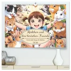 Blohm / CALVENDO |  Mädchen und ihre tierischen Freunde - Tierisch süße Mangas für Mädchen (hochwertiger Premium Wandkalender 2026 DIN A2 quer), Kunstdruck in Hochglanz | Sonstiges |  Sack Fachmedien