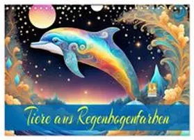 CALVENDO / Djeric |  Tiere aus Regenbogenfarben (Wandkalender 2026 DIN A4 quer), CALVENDO Monatskalender | Sonstiges |  Sack Fachmedien