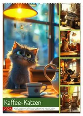 CALVENDO / Gierok-Latniak |  Kaffee-Katzen (Wandkalender 2026 DIN A2 hoch), CALVENDO Monatskalender | Sonstiges |  Sack Fachmedien