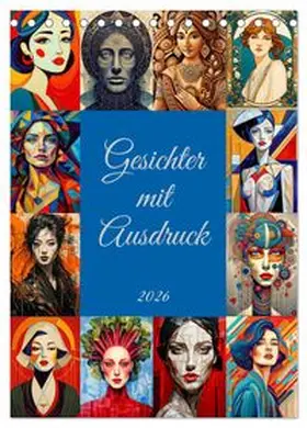 CALVENDO / Braun |  Gesichter mit Ausdruck (Tischkalender 2026 DIN A5 hoch), CALVENDO Monatskalender | Sonstiges |  Sack Fachmedien