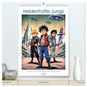 Blohm / CALVENDO |  Heldenhafte Jungs - Ein Jahr voller Abenteuer und Freundschaft (hochwertiger Premium Wandkalender 2026 DIN A2 hoch), Kunstdruck in Hochglanz | Sonstiges |  Sack Fachmedien