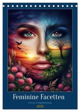 CALVENDO / Verena Scholze |  Feminine Facetten - Portraits in Doppelbelichtung (Tischkalender 2026 DIN A5 hoch), CALVENDO Monatskalender | Sonstiges |  Sack Fachmedien