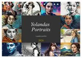 CALVENDO / Braun |  Yolanda's portraits, a graphic portfolio (Desk Calendar 2026 DIN A5 landscape), CALVENDO 12 Month DeskCalendar | Sonstiges |  Sack Fachmedien