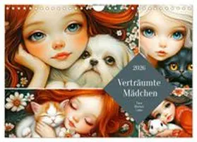 CALVENDO / Hurley |  Verträumte Mädchen. Tiere, Blumen, Liebe. (Wandkalender 2026 DIN A4 quer), CALVENDO Monatskalender | Sonstiges |  Sack Fachmedien