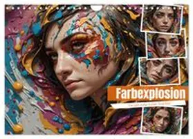CALVENDO / Paul - Babetts Bildergalerie |  Farbexplosion - Ein Jahr voller bunter Gesichter (Wandkalender 2026 DIN A4 quer), CALVENDO Monatskalender | Sonstiges |  Sack Fachmedien