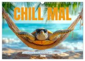 CALVENDO / Fotografie |  CHILL MAL - Entspannte Schildkröten beim Faulenzen (Wandkalender 2026 DIN A3 quer), CALVENDO Monatskalender | Sonstiges |  Sack Fachmedien