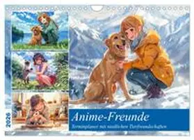 CALVENDO / Frost |  Anime-Freunde - Terminplaner mit niedlichen Tierfreundschaften (Wandkalender 2026 DIN A4 quer), CALVENDO Monatskalender | Sonstiges |  Sack Fachmedien