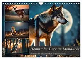 Kleemann / CALVENDO |  Heimische Tiere im Mondlicht (Wandkalender 2026 DIN A4 quer), CALVENDO Monatskalender | Sonstiges |  Sack Fachmedien