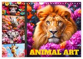 CALVENDO / Meutzner |  Animal Art - Tiere und Blumen (Wandkalender 2026 DIN A4 quer), CALVENDO Monatskalender | Sonstiges |  Sack Fachmedien