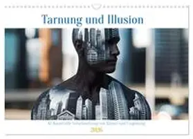 Schimmack / CALVENDO |  Tarnung und Illusion KI-Kunstvolle Verschmelzung von Körper und Umgebung (Wandkalender 2026 DIN A3 quer), CALVENDO Monatskalender | Sonstiges |  Sack Fachmedien